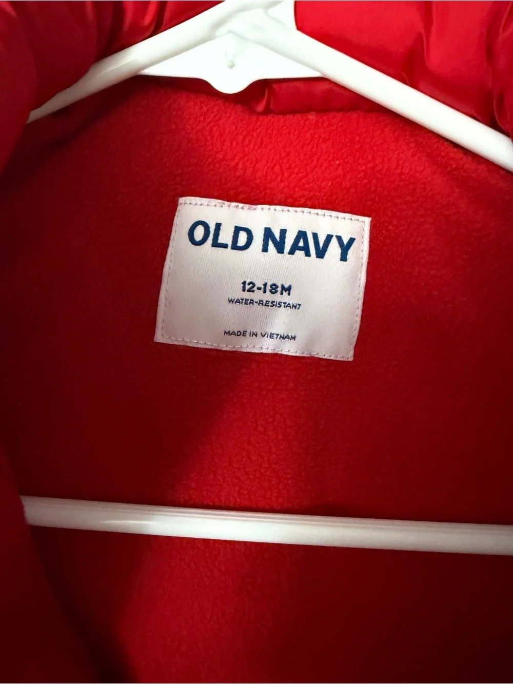 Old Navy Red Quilted Puffer Vest